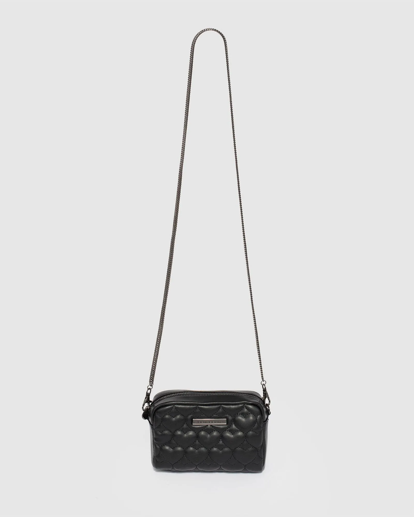 Black Suri Heart Crossbody Bag