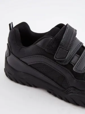 Black Triple Strap Trainers | School | George at ASDA