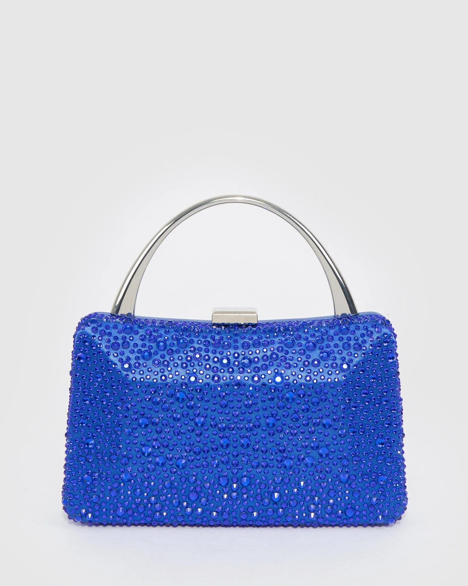 Blue Jem Crystal Clutch Bag