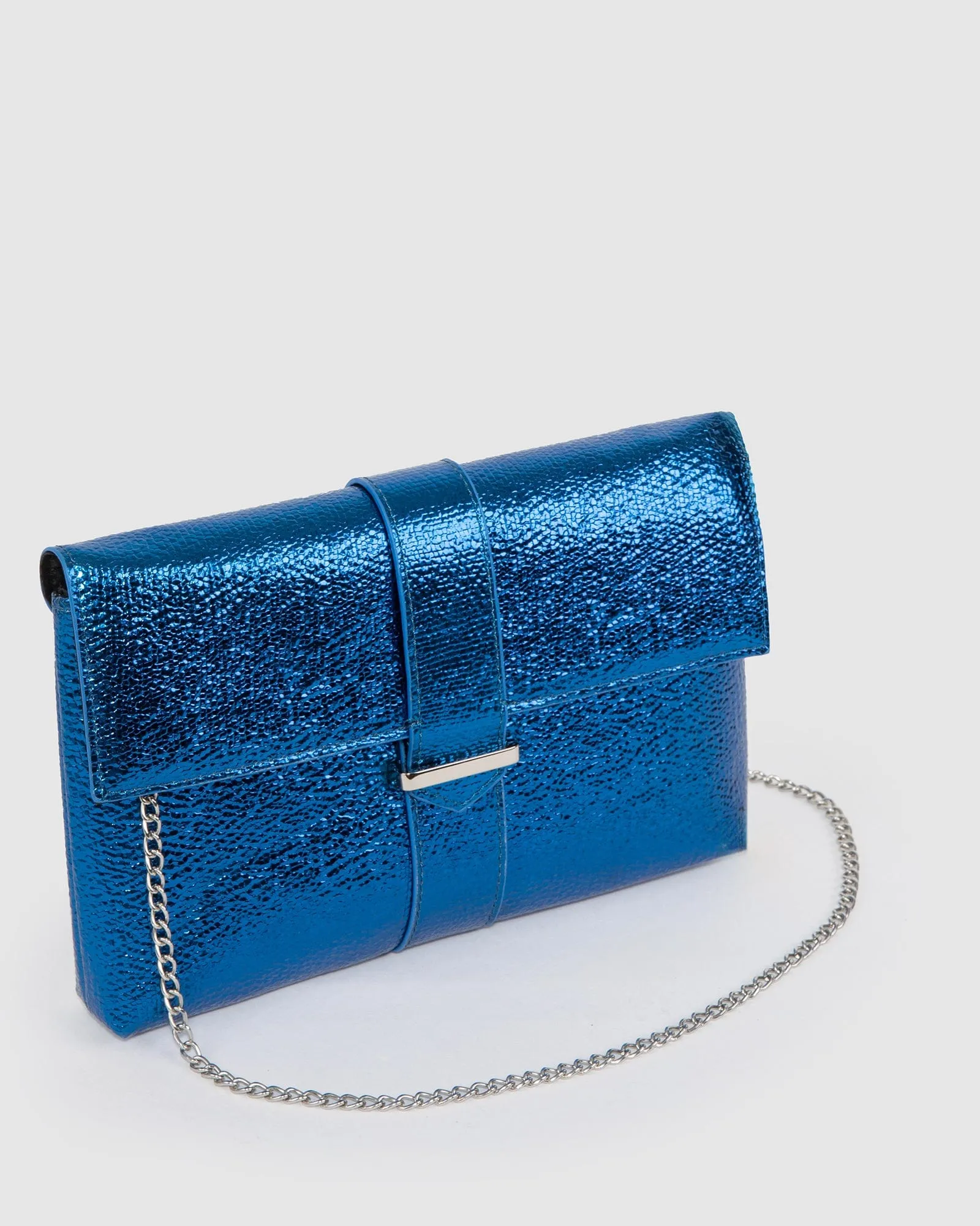 Blue Keira Clutch Bag