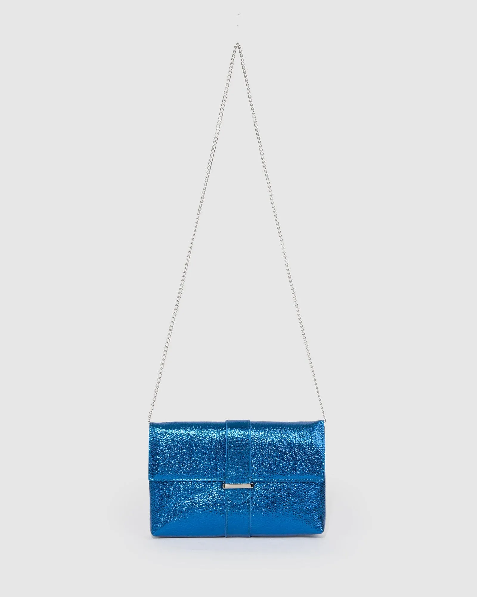 Blue Keira Clutch Bag