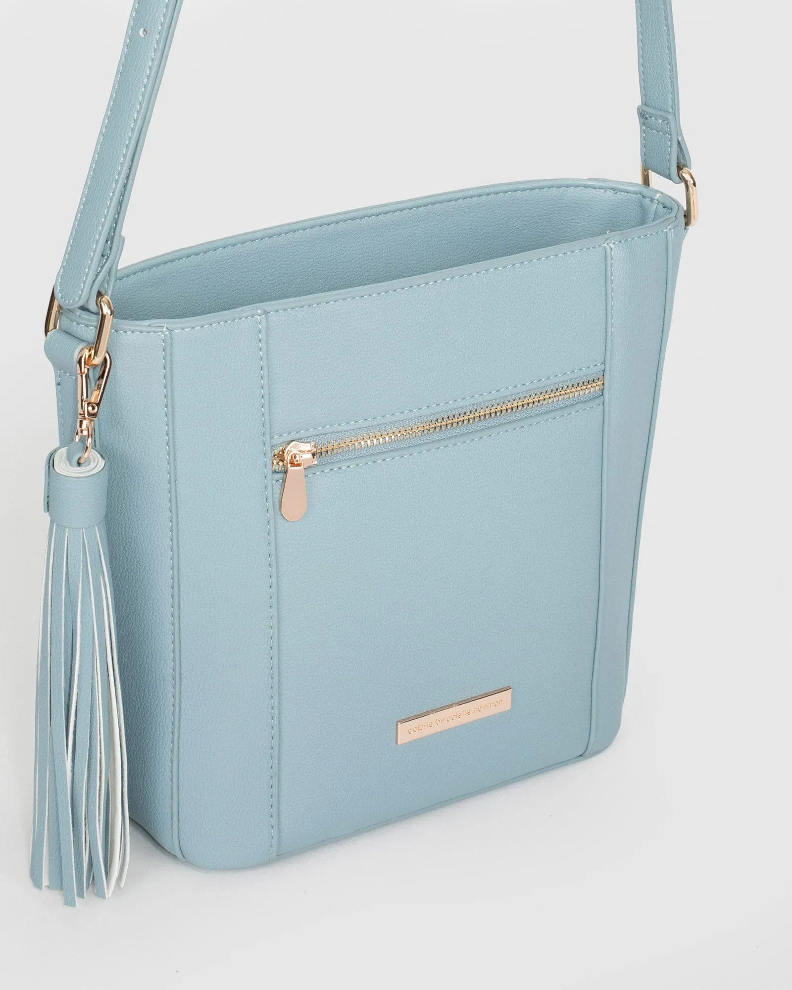 Blue Tilly Tassel Crossbody Bag