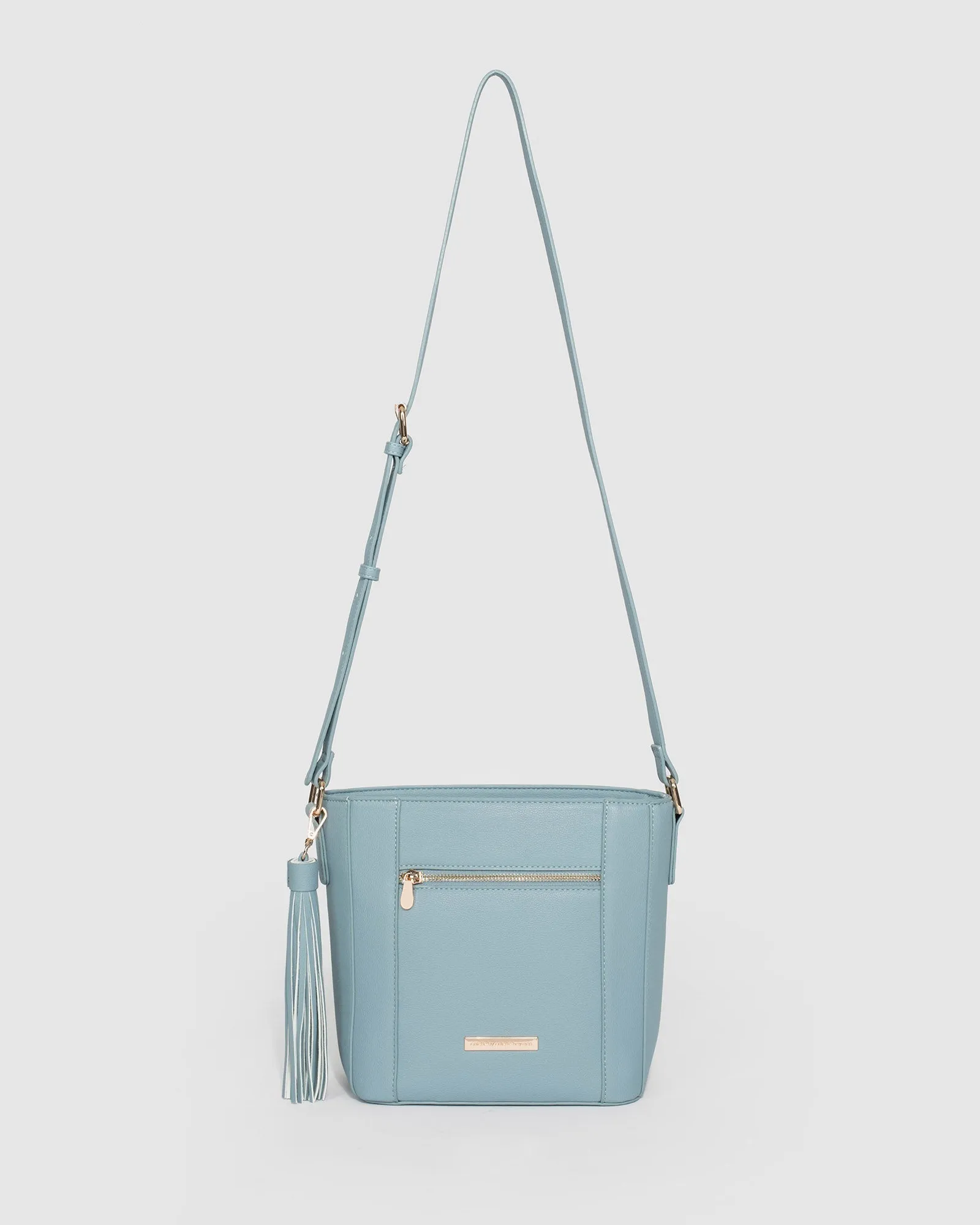 Blue Tilly Tassel Crossbody Bag