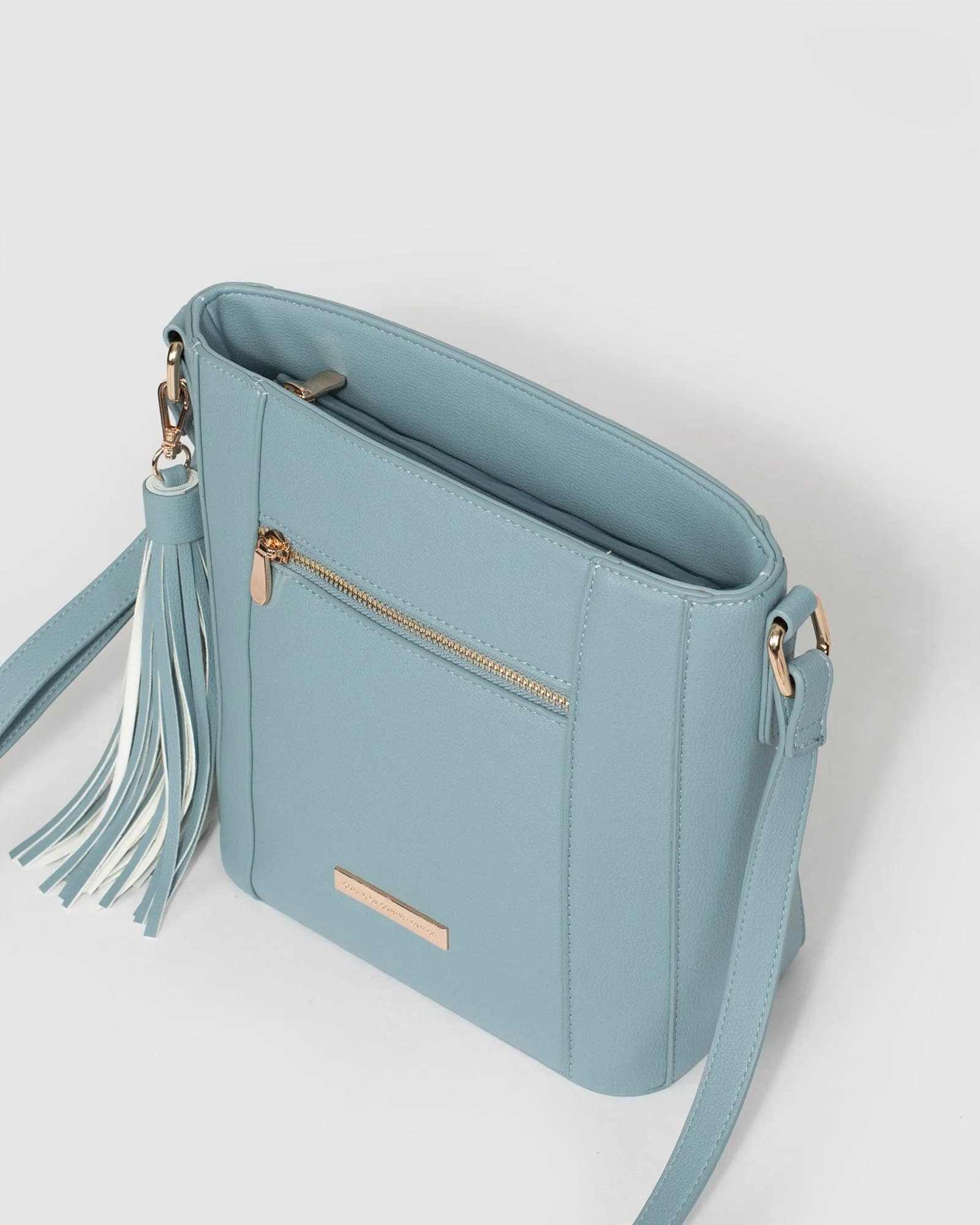 Blue Tilly Tassel Crossbody Bag