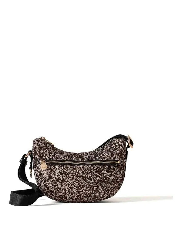 Borbonese Hobo Luna Mini Shoulder Bag In Op Fabric