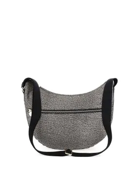 Borbonese Luna Hobo Middle Shoulder Bag In Op Fabric