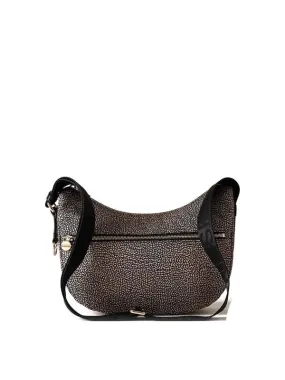 Borbonese Luna Hobo Small Shoulder Bag In Op Fabric