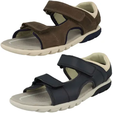 Boys Clarks Casual Strapped Sandals Rocco Wave