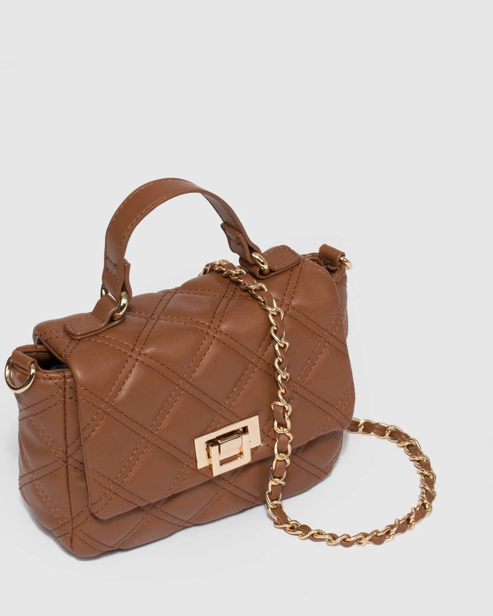 Brown Andreia Chain Crossbody Bag