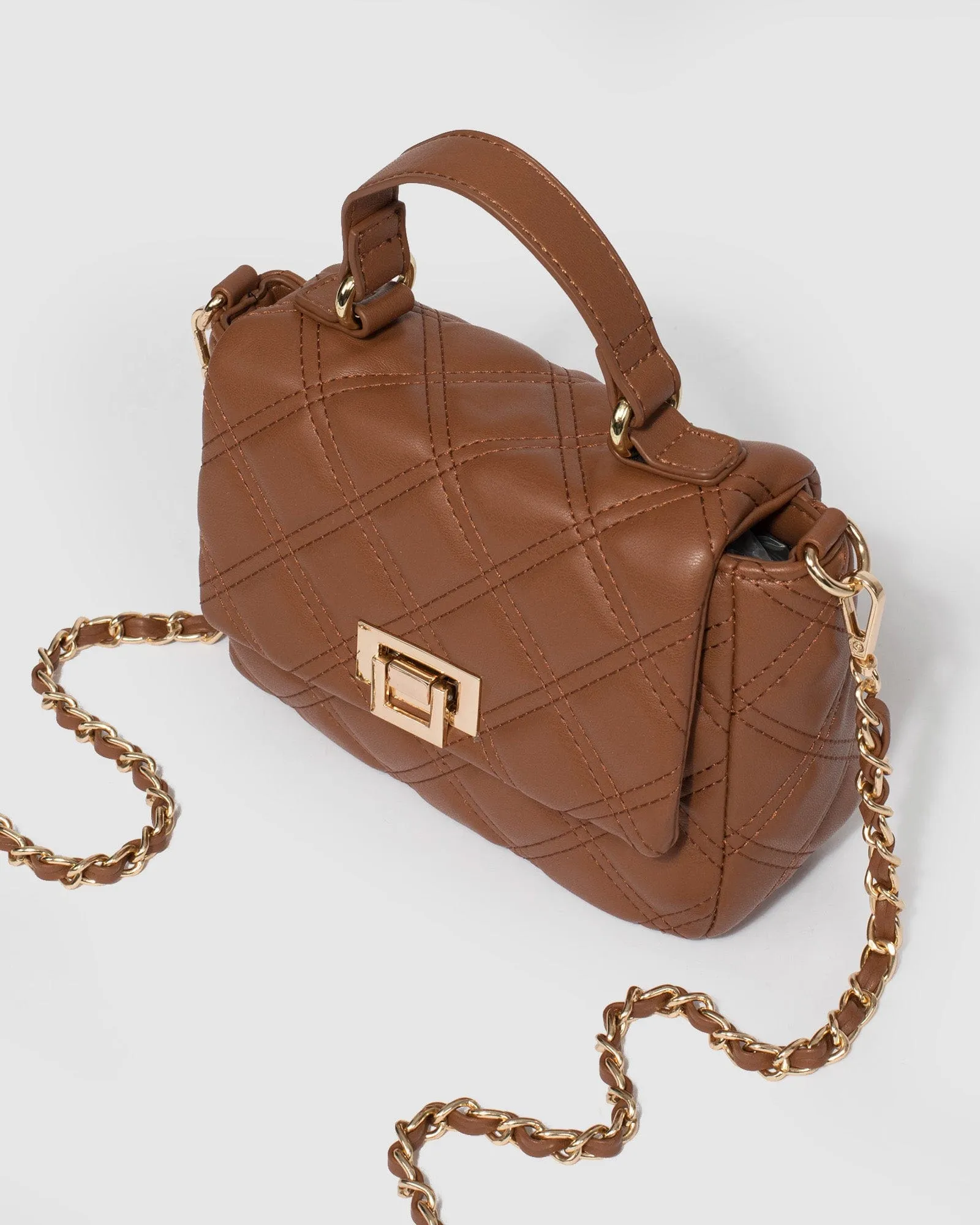 Brown Andreia Chain Crossbody Bag