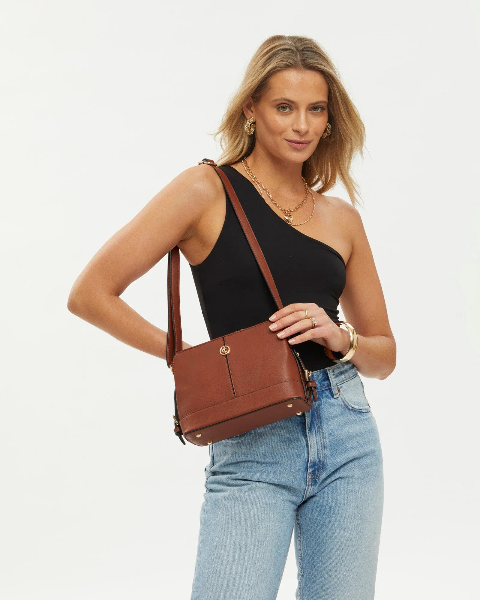 Brown Joanna Strap Crossbody Bag