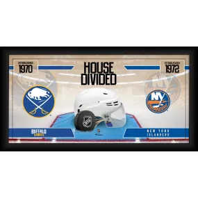 Buffalo Sabres vs. New York Islanders Framed 10 x 20 House Divided Hockey Collage