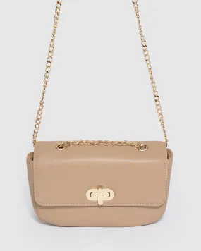 Caramel Tiahna Chain Crossbody Bag