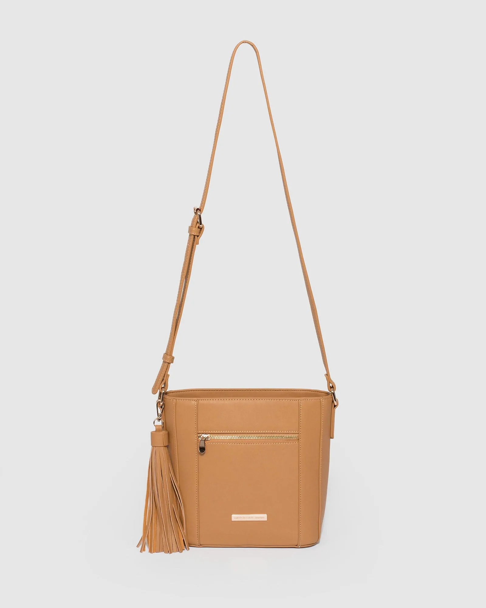 Caramel Tilly Tassel Crossbody Bag