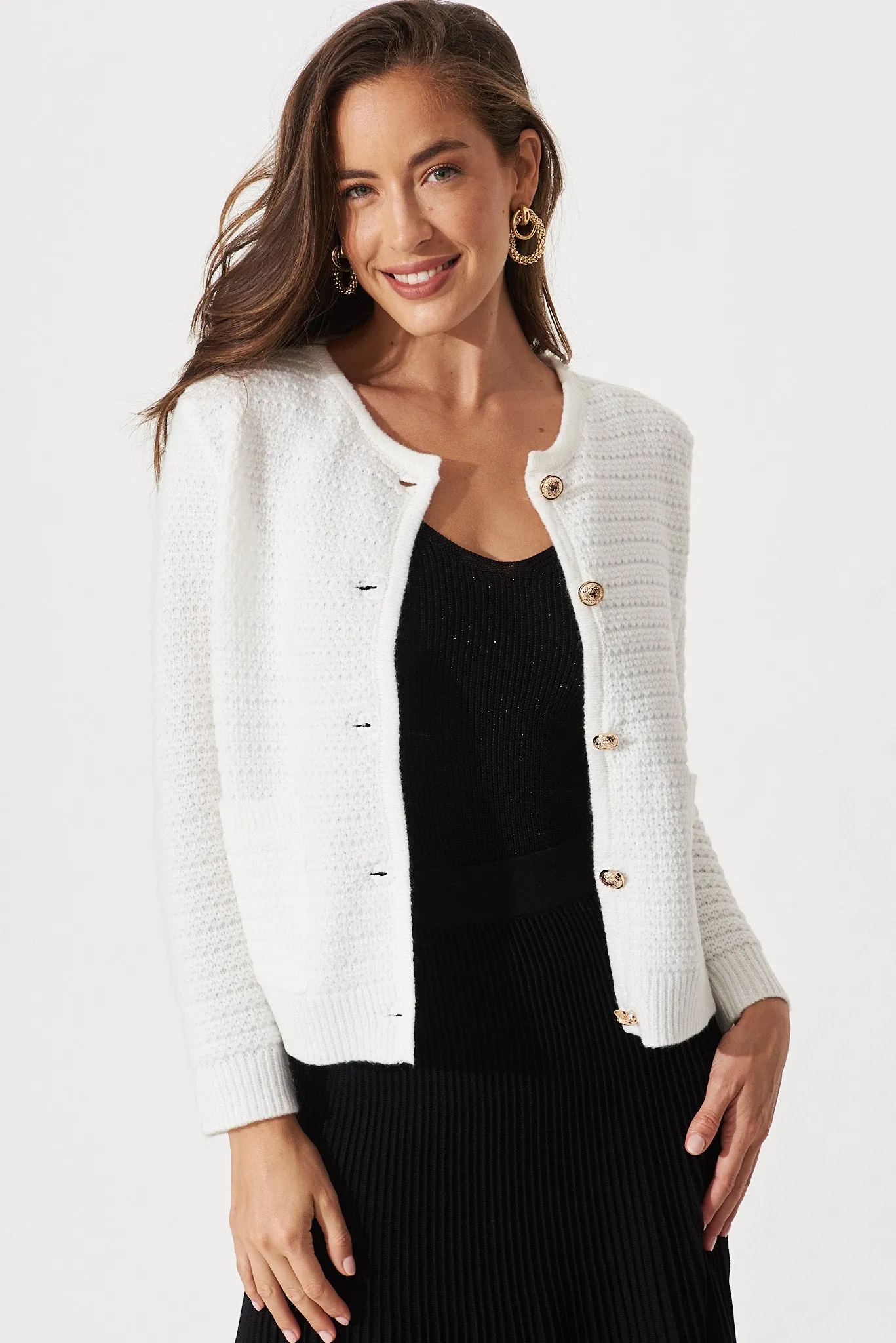 Cartagena Knit Jacket In White