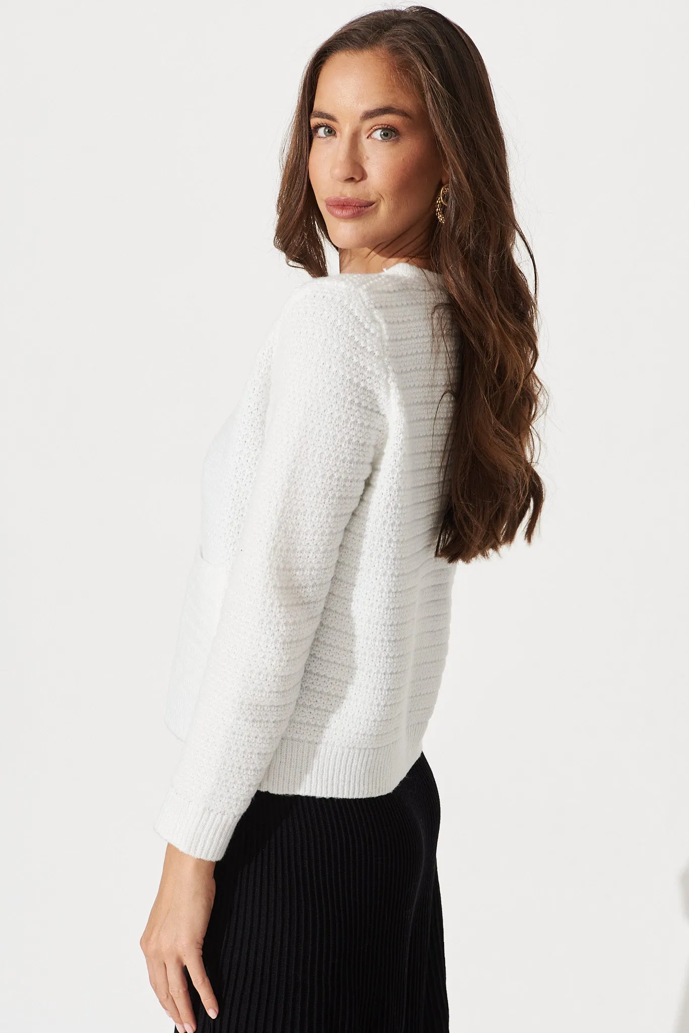 Cartagena Knit Jacket In White