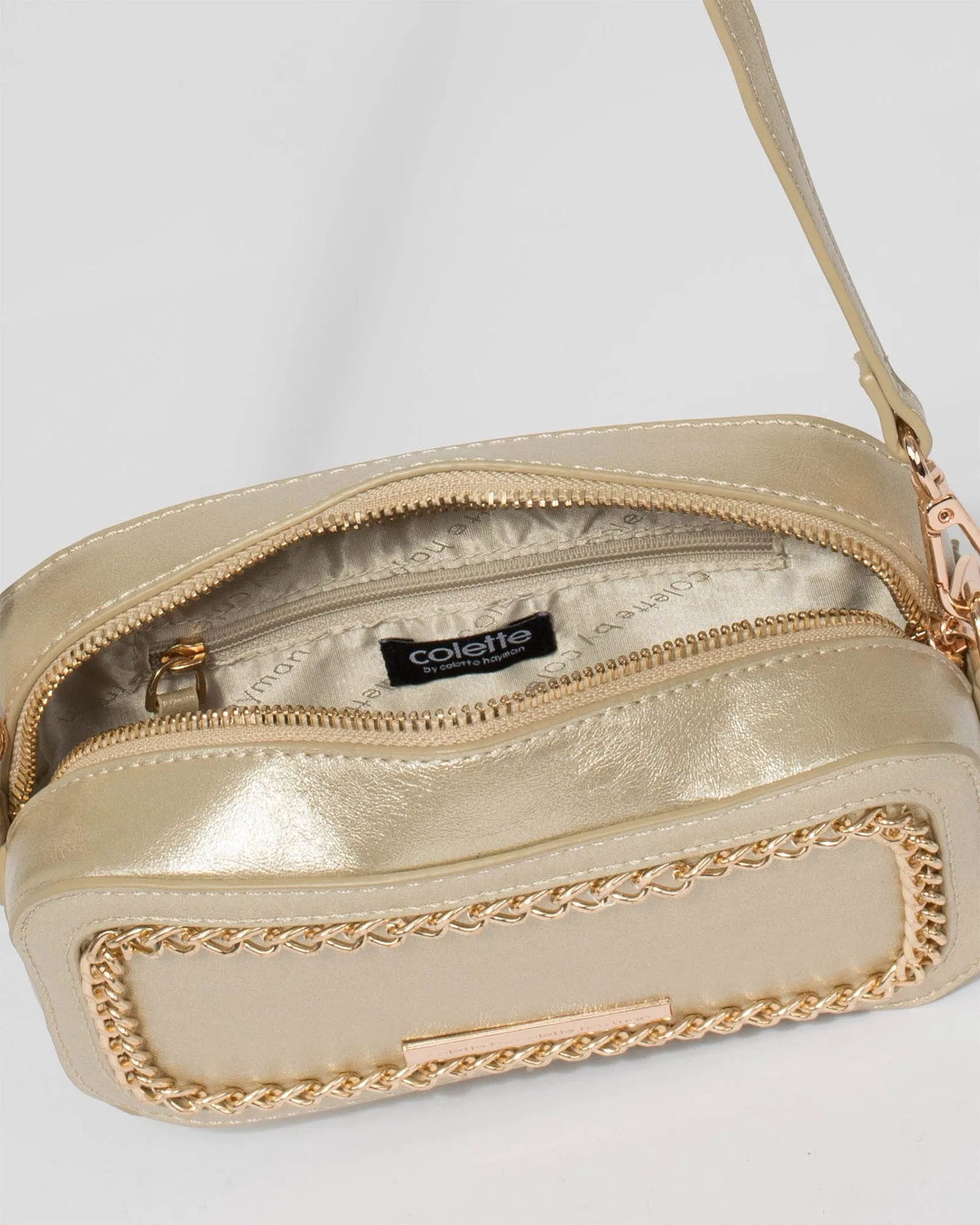 Casey Chain Gold Crossbody Bag