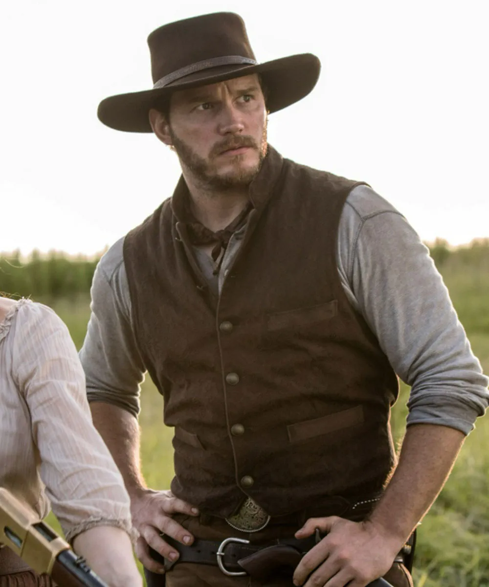 Chris Pratt The Magnificent Seven Suede Vest