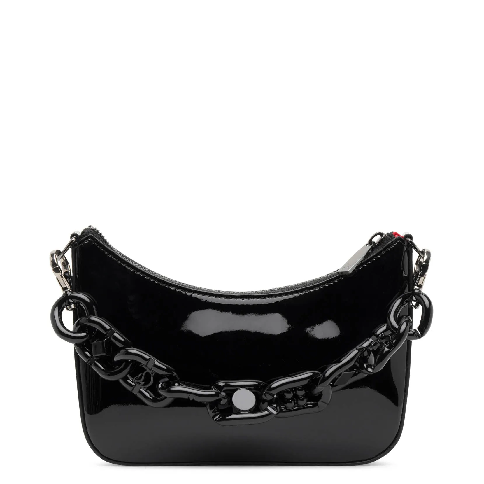 Christian Louboutin Loubila Chain black patent mini shoulder bag