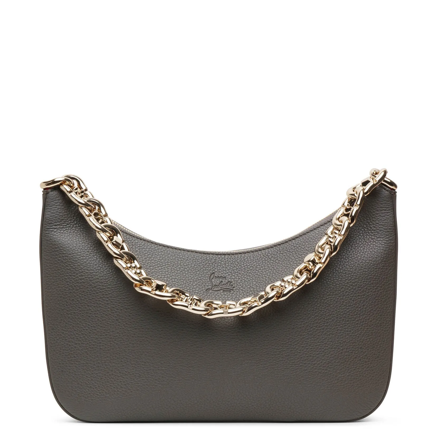 Christian Louboutin Loubila Chain dark grey large shoulder bag