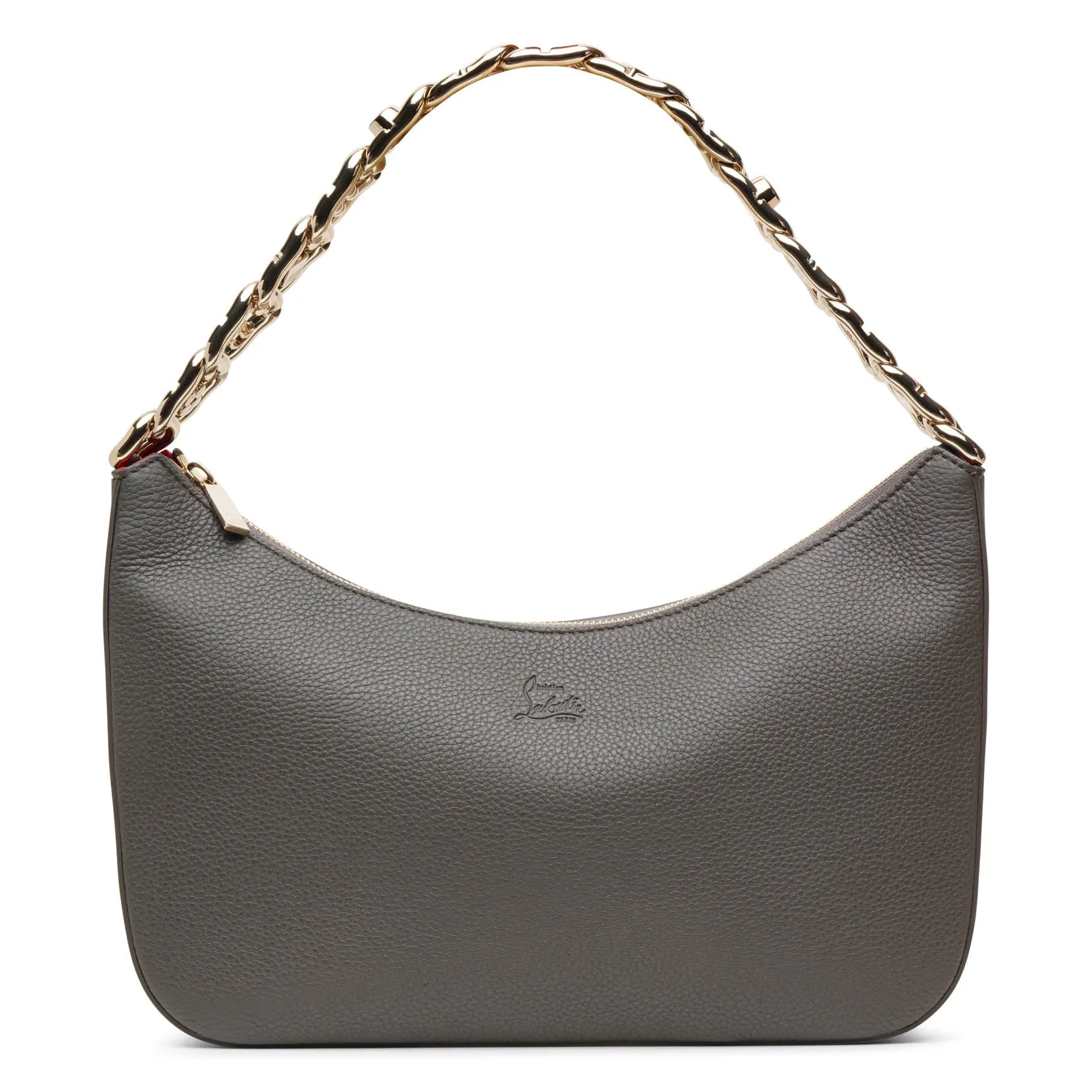 Christian Louboutin Loubila Chain dark grey large shoulder bag