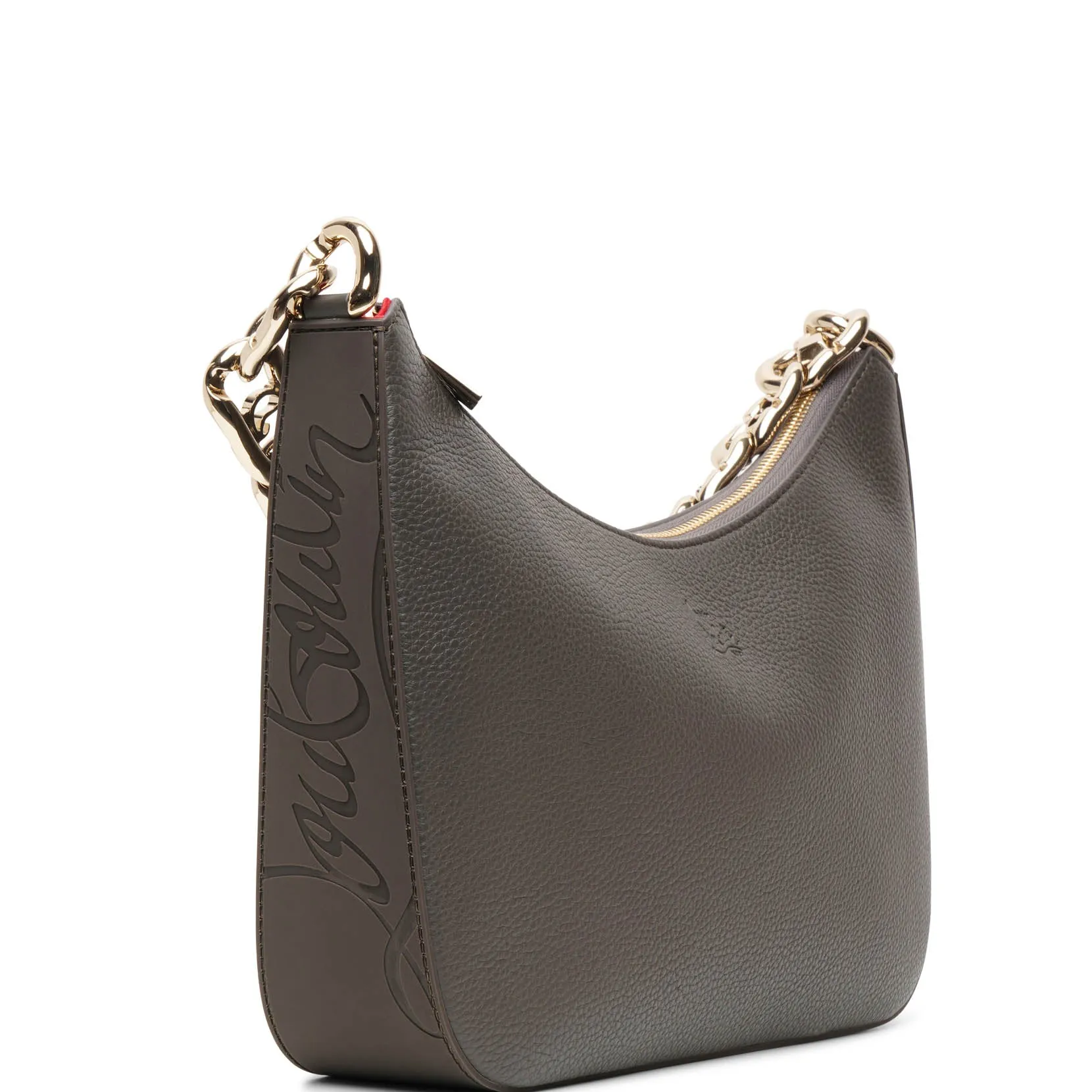 Christian Louboutin Loubila Chain dark grey large shoulder bag