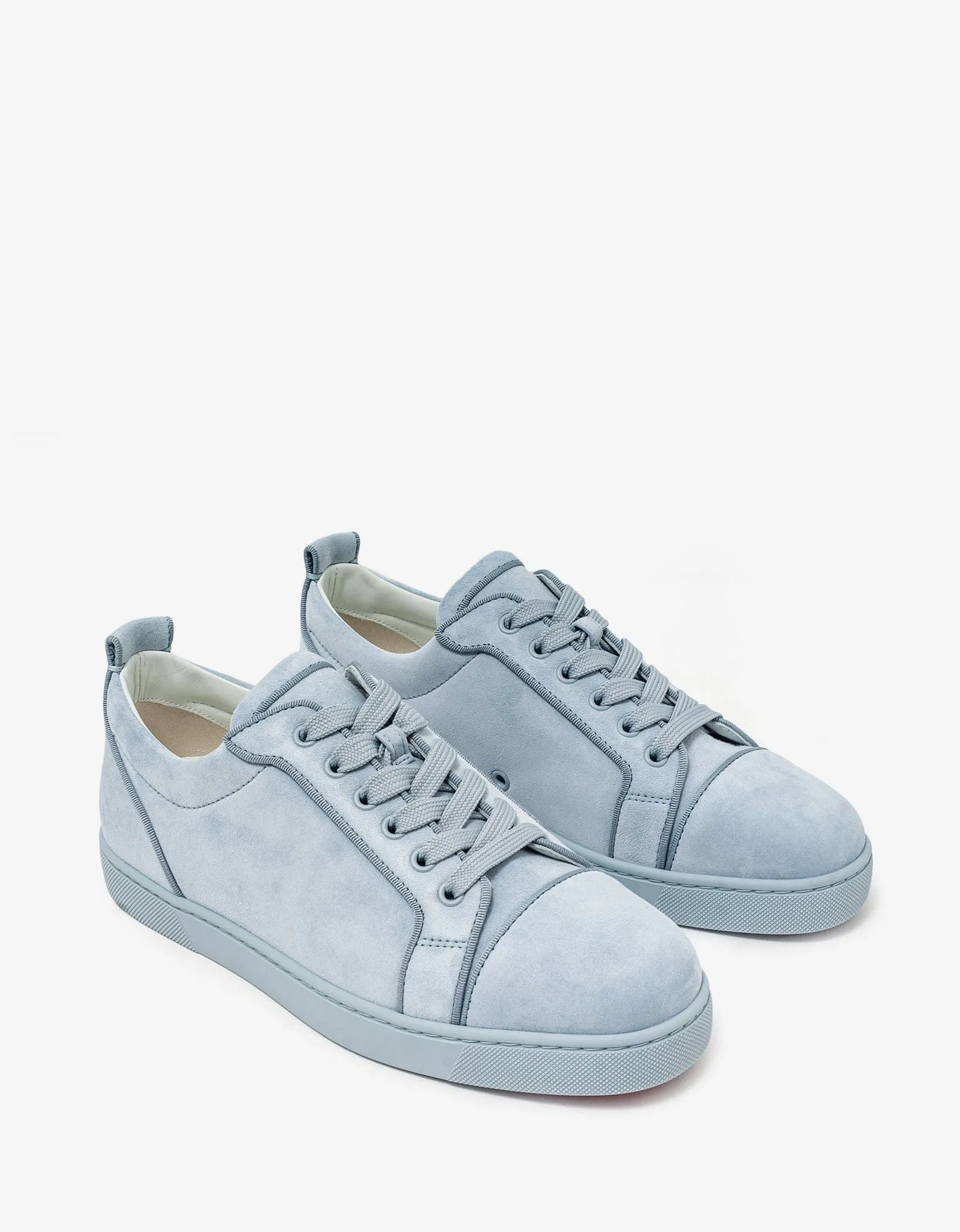 Christian Louboutin Louis Junior Orlato Paseo Blue Suede Trainers