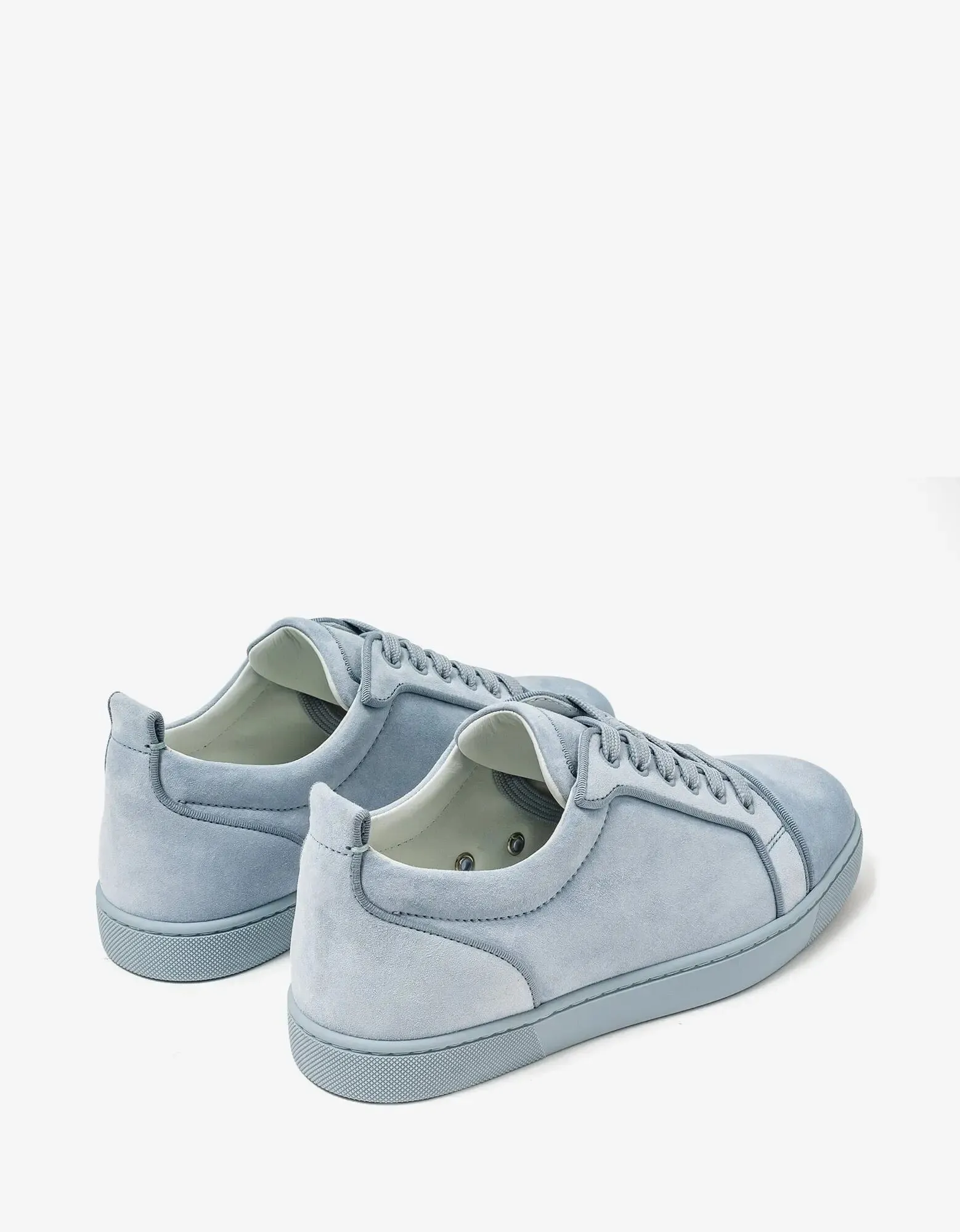 Christian Louboutin Louis Junior Orlato Paseo Blue Suede Trainers