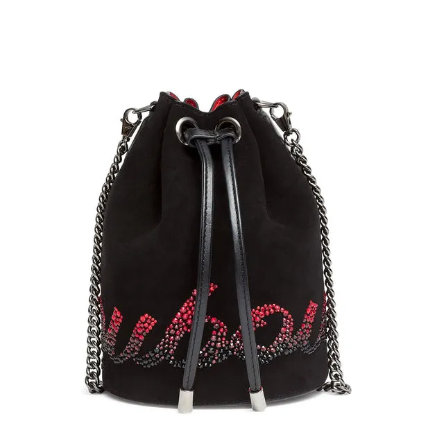 Christian Louboutin Marie Jane Bucket black suede shoulder bag