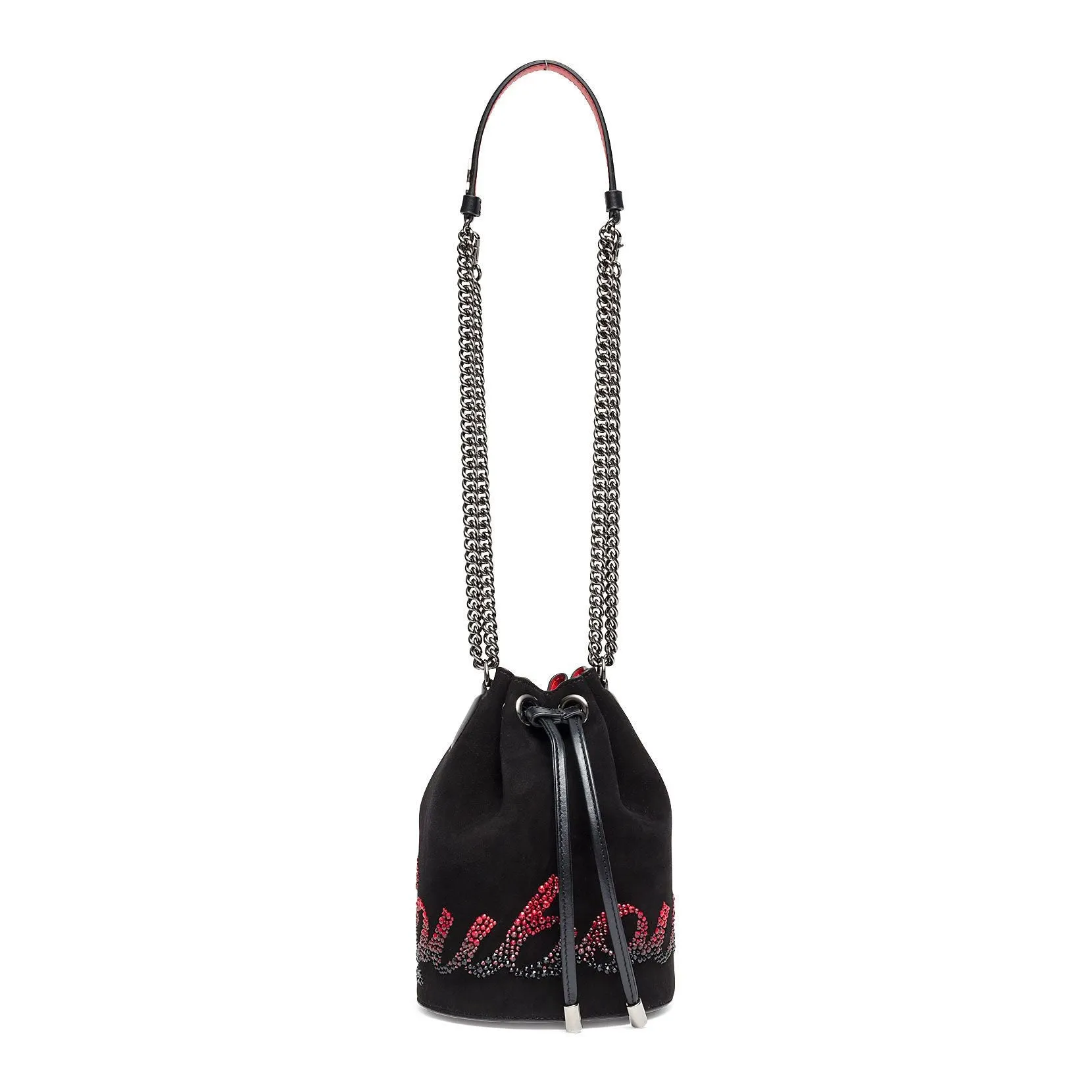 Christian Louboutin Marie Jane Bucket black suede shoulder bag