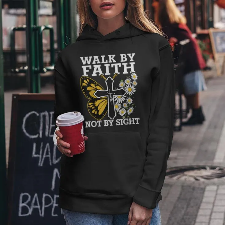 Christian- Walk Faith Bible Verse Cute N Girl Women Women Hoodie