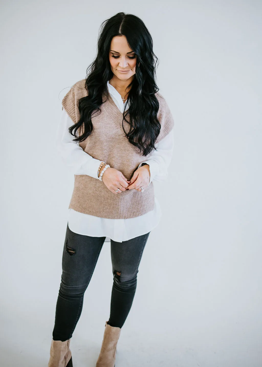 Clancy Oversized Sweater Vest