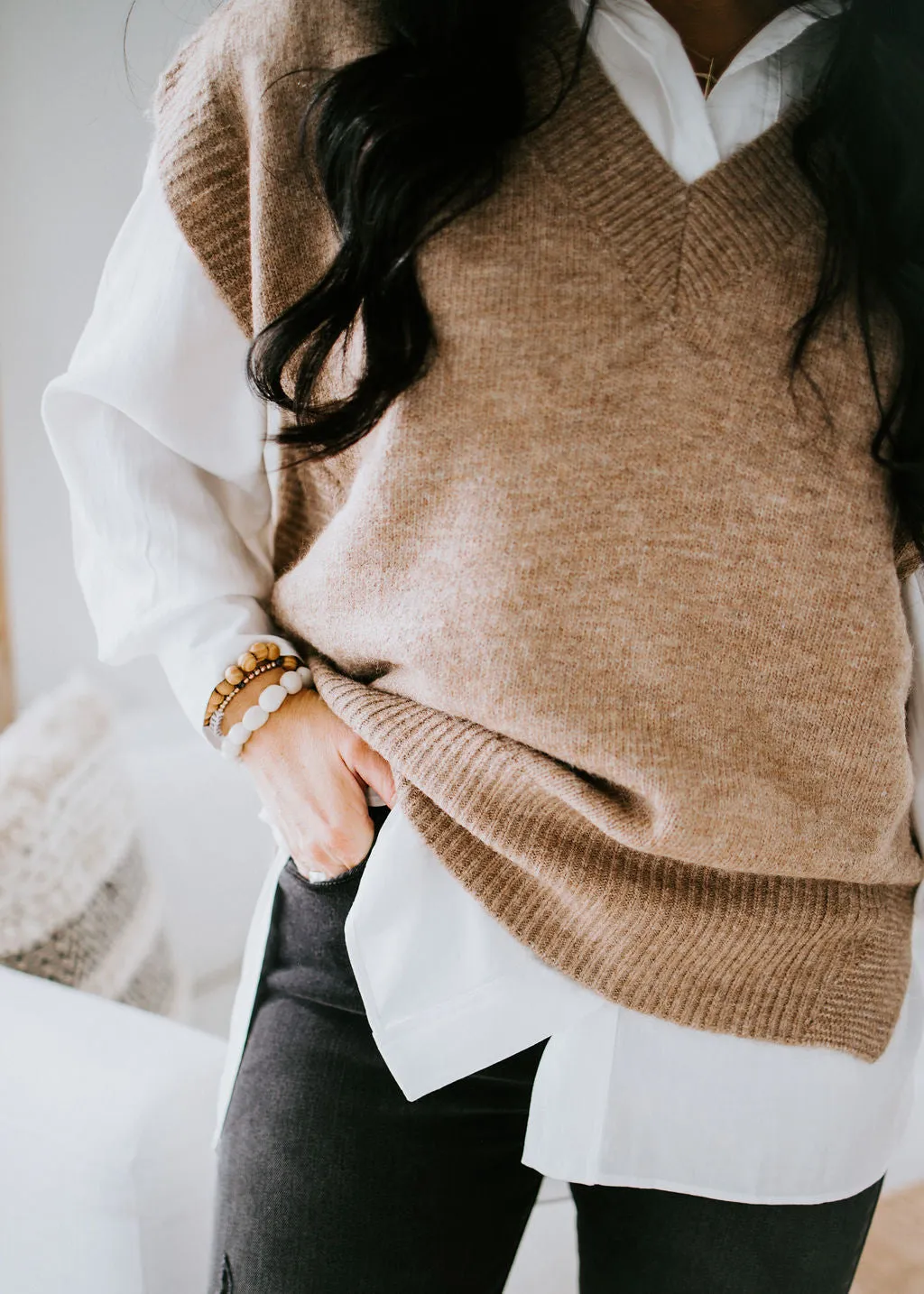 Clancy Oversized Sweater Vest