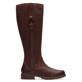 Clarks Aspra Hi British Tan Leather Knee-High Boot (Women's)