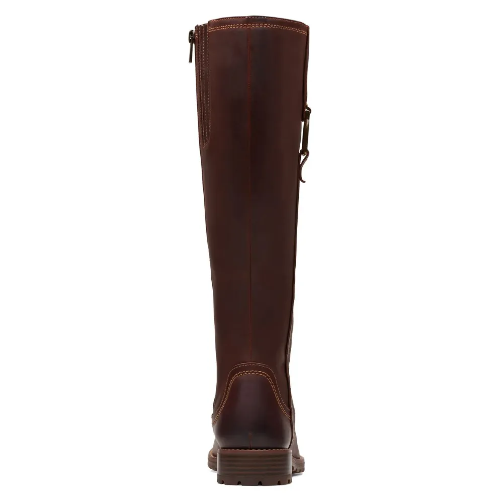 Clarks Aspra Hi British Tan Leather Knee-High Boot (Women's)