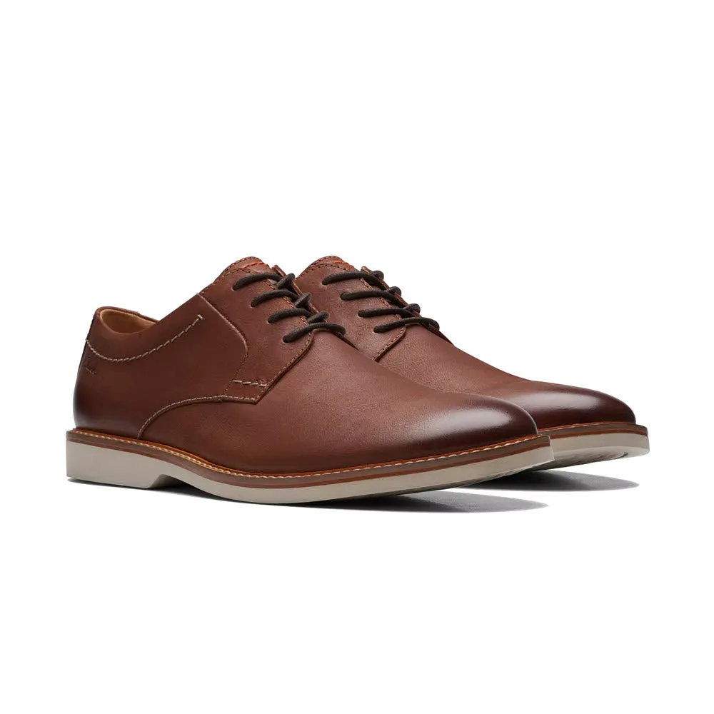 CLARKS ATTICUS LT LACE OXFORD DARK TAN LEATHER - MENS