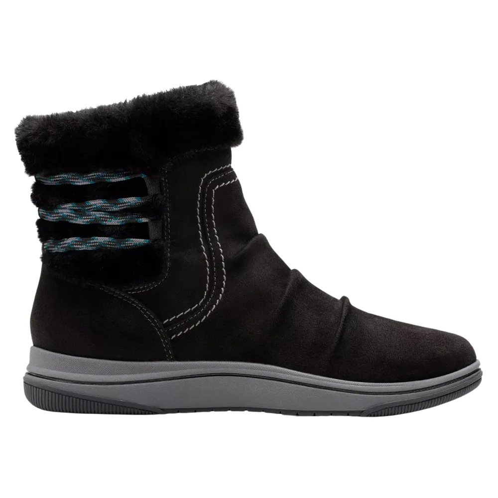 Clarks Breeze Cozy Black Textile Boot (Women's)