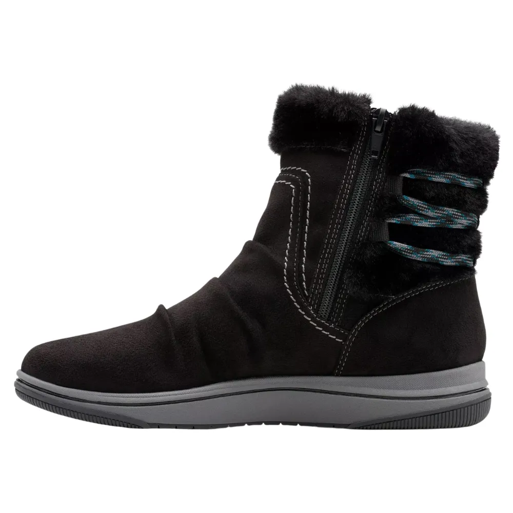 Clarks Breeze Cozy Black Textile Boot (Women's)