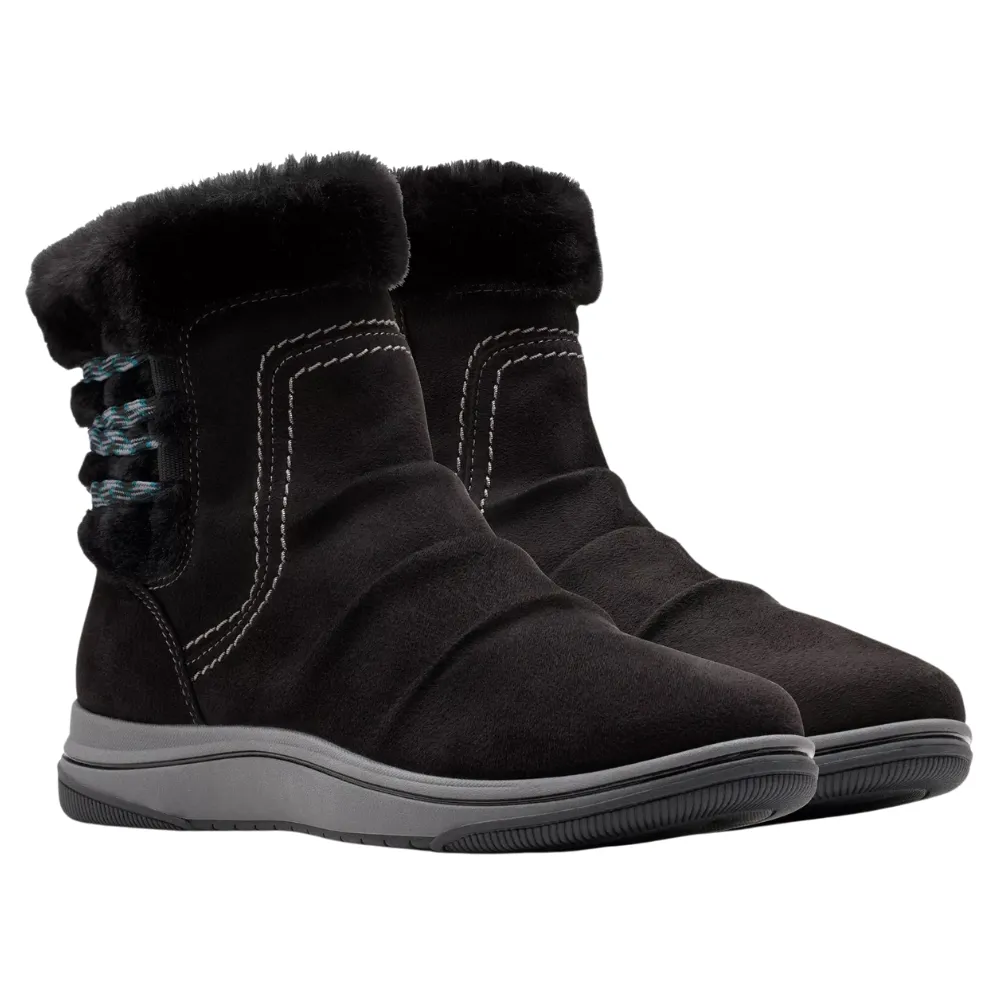 Clarks Breeze Cozy Black Textile Boot (Women's)