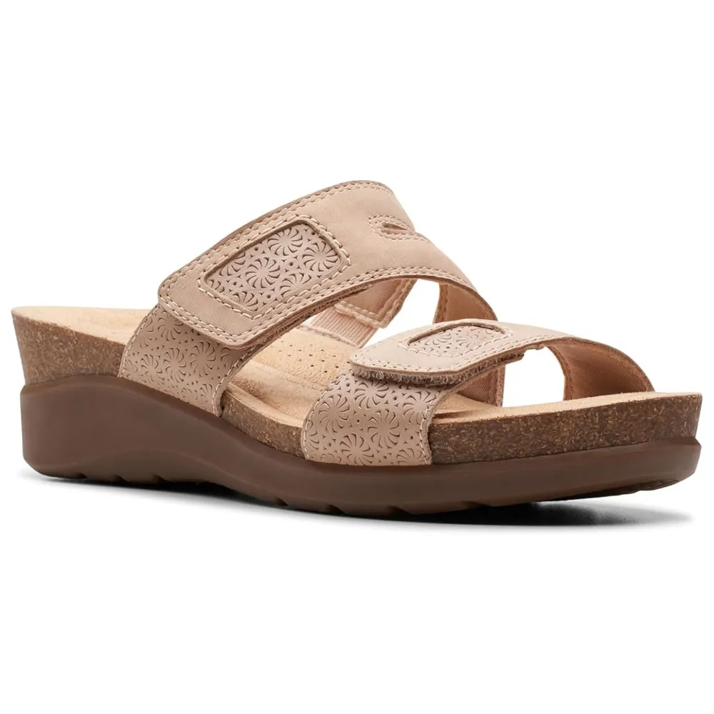 Clarks Calenne Maye Sand Combi Wedge Sandal (Women's)