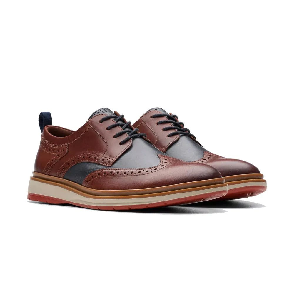 CLARKS CHANTRY WING OXFORD BRITISH TAN COMBINATION - MENS