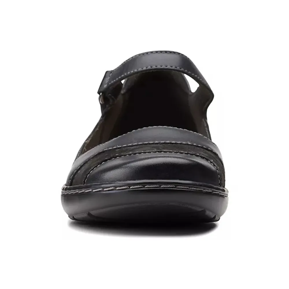 Clarks Cora Abby Black Leather Shoe (Women's)