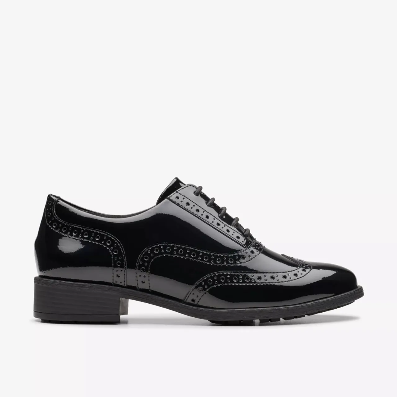 Clarks Havisham Oak 26178710 Black Patent Women's Brogue