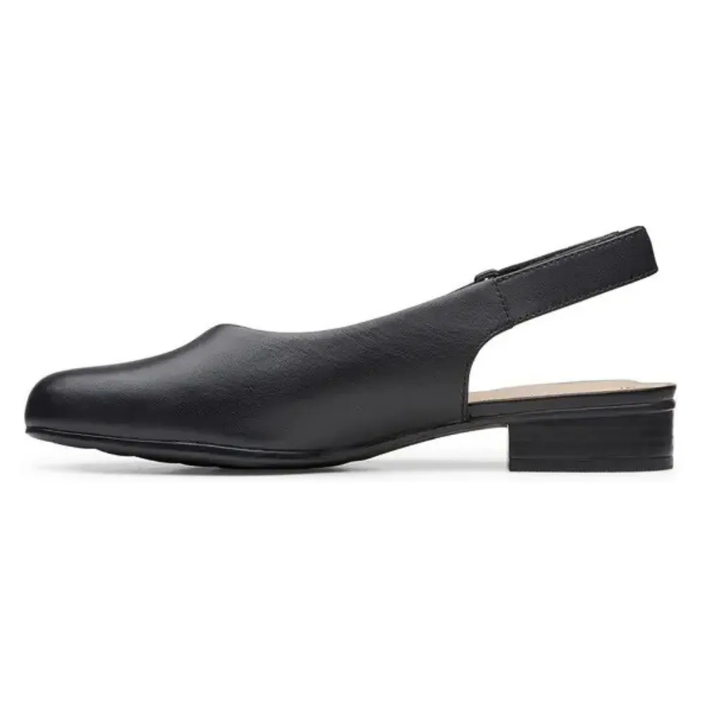 Clarks Juliet Pull Black Leather Sandal (Women's)