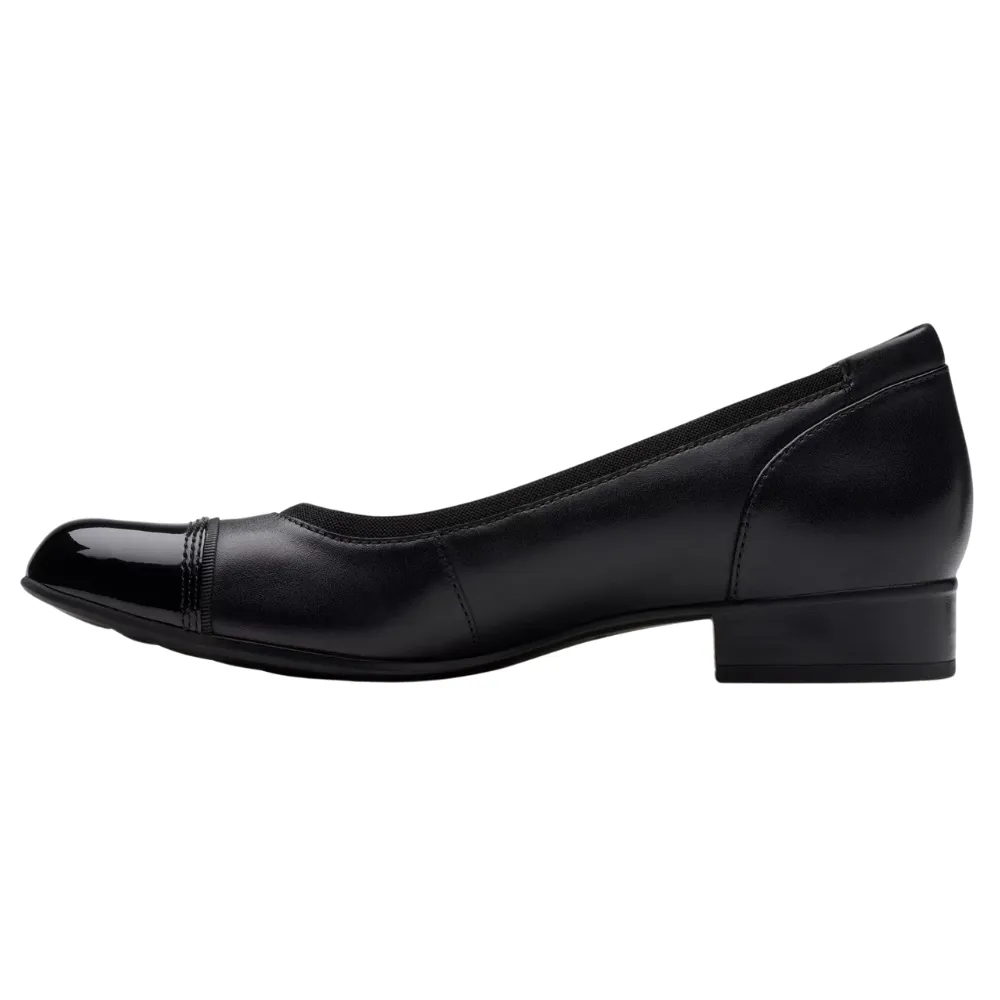 Clarks Krystine May Black Leather Pump (Women's)