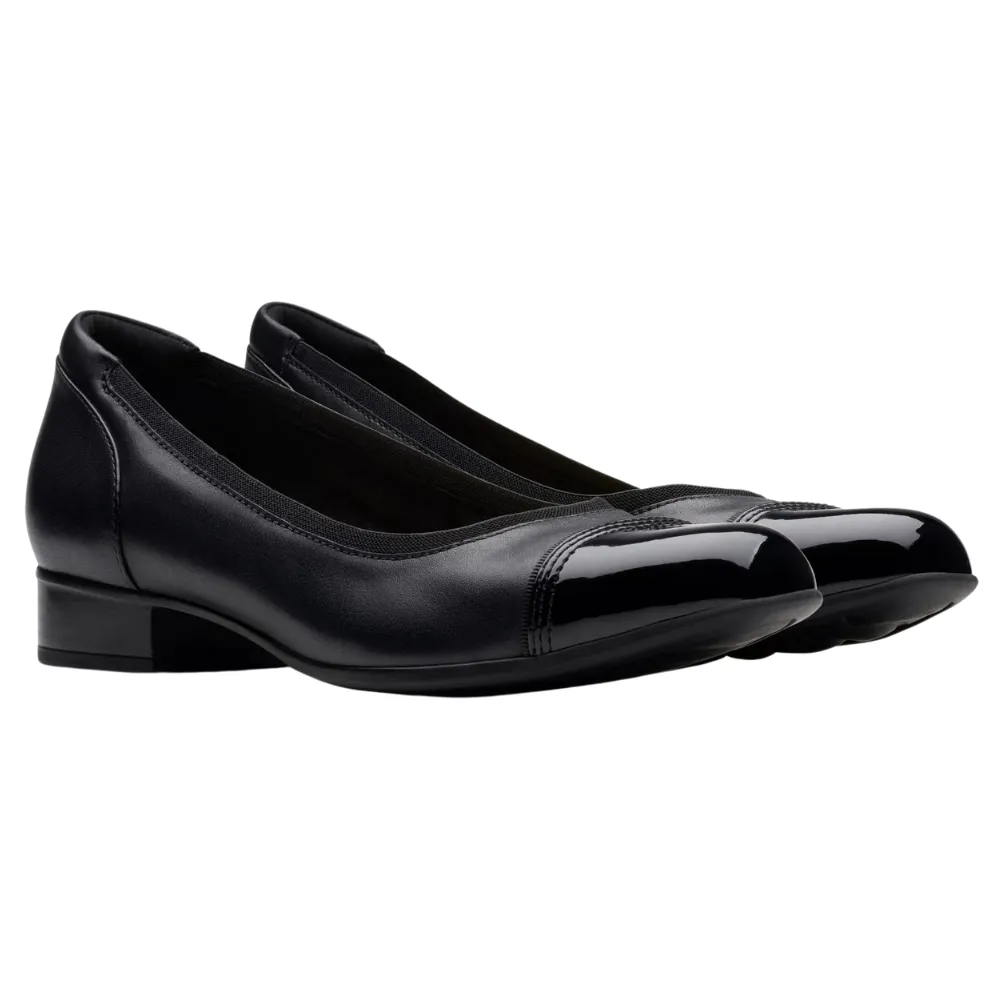 Clarks Krystine May Black Leather Pump (Women's)