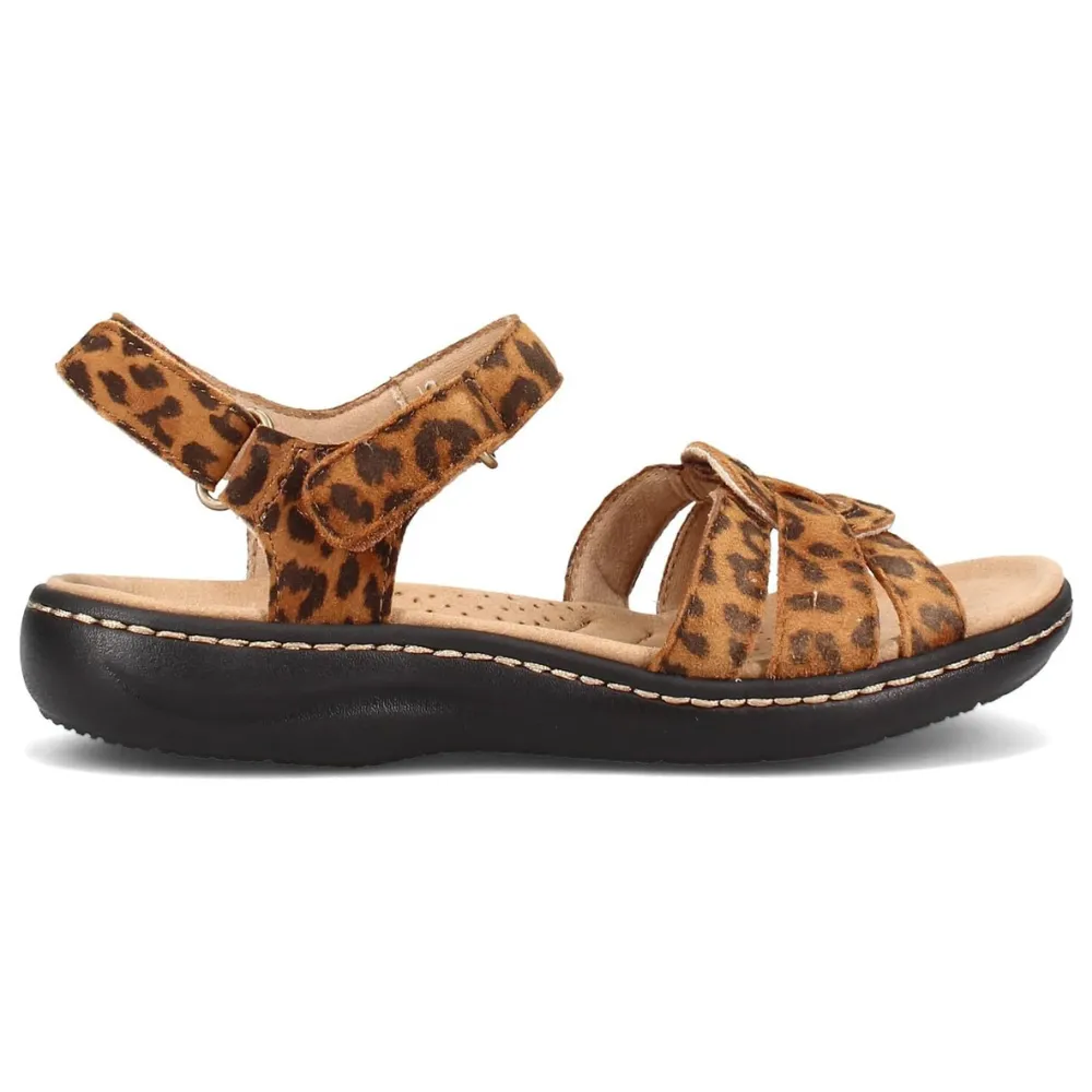 Clarks Laurieann Sela Leopard Print Suede Sandals (Women's)