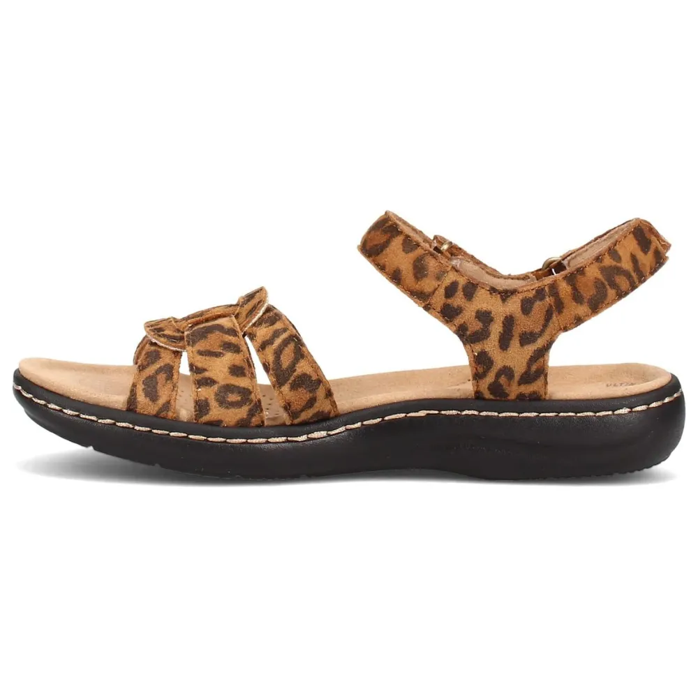 Clarks Laurieann Sela Leopard Print Suede Sandals (Women's)