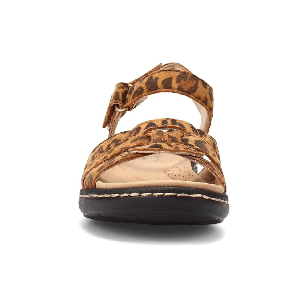 Clarks Laurieann Sela Leopard Print Suede Sandals (Women's)