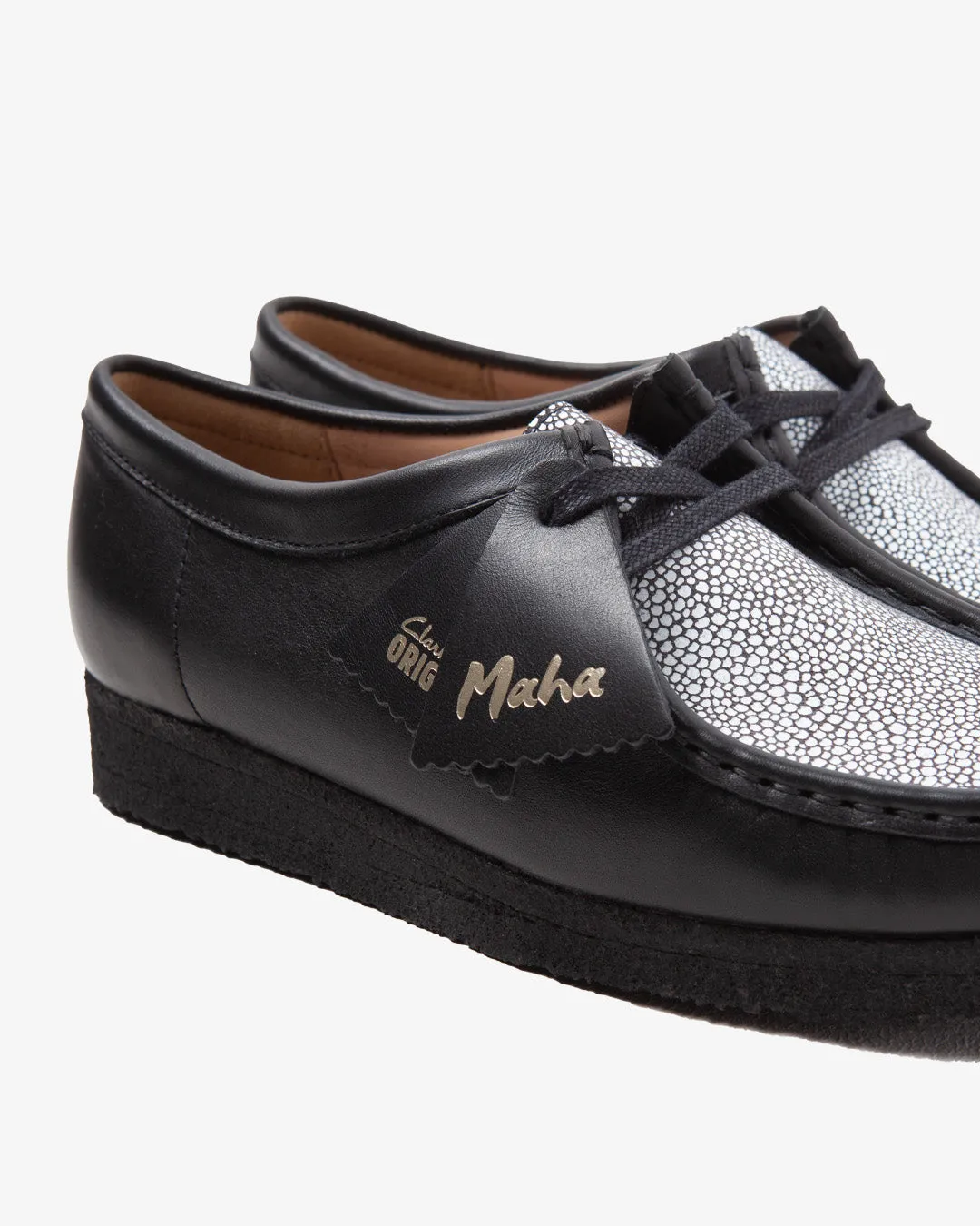 Clarks Originals x Maha Amsterdam Wallabee Black/White Combi